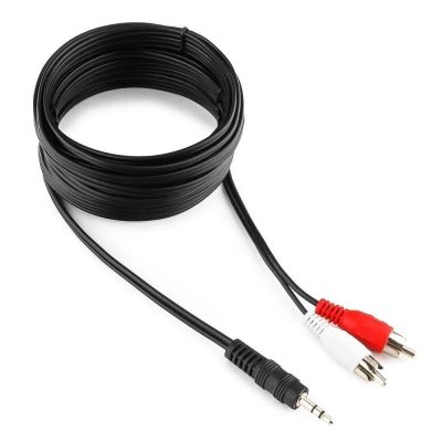 Лот: 22146857. Фото: 1. КАБЕЛЬ CABLEXPERT 3.5*2RCA 5м. Шнуры, кабели, разъёмы