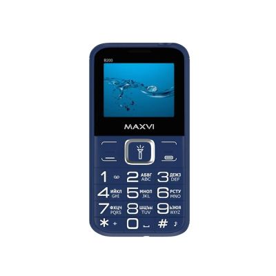 Лот: 25021405. Фото: 1. Сотовый Maxvi B200 Blue 2sim/2... Кнопочные мобильные телефоны