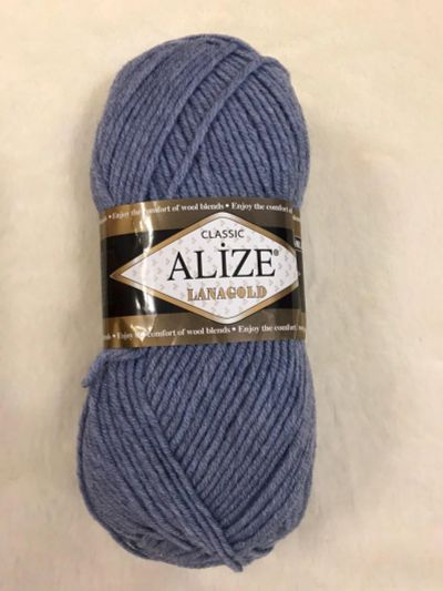 Лот: 14925214. Фото: 1. Пряжа Alize Lanagold 49% шерсть... Ткани, нитки, пряжа