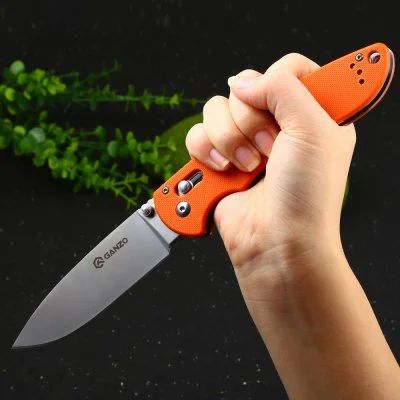 Лот: 9532927. Фото: 1. Нож Ganzo G740 Orange. Ножи, топоры