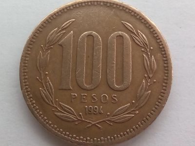 Лот: 19472536. Фото: 1. Монета Чили 100 песо, 1994. Америка