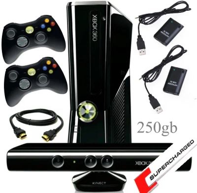 Лот: 2662836. Фото: 1. Xbox 360 slim + 2 джойстики... Игровые приставки, консоли