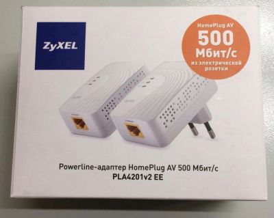 Лот: 6897257. Фото: 1. Powerline-адаптеры ZYXEL PLA4201v2... Другое (сетевые устройства)
