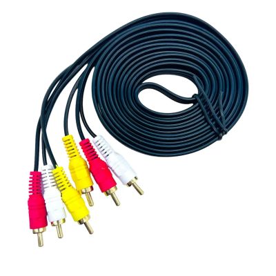 Лот: 22144248. Фото: 1. КАБЕЛЬ CE NO-NAME 3RCA->3RCA 3M. Шнуры, кабели, разъёмы