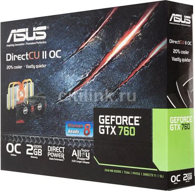 Лот: 8614501. Фото: 1. Видеокарта ASUS GeForce GTX 760... Видеокарты