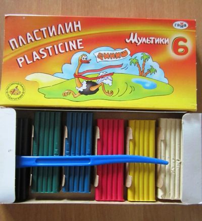 Лот: 7785396. Фото: 1. Пластилин 6 цветов новый. Для лепки