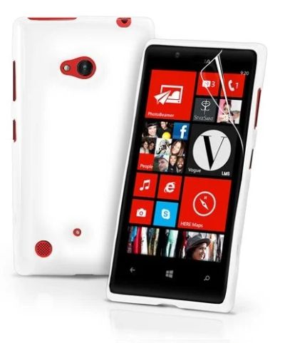 Лот: 3659995. Фото: 1. Nokia Lumia 720 Кейс белый + Пленка... Чехлы, бамперы