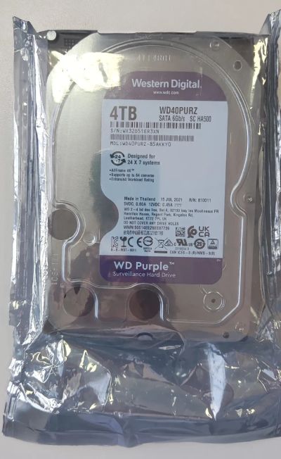 Лот: 20871306. Фото: 1. Жесткий диск WD Purple 4TB WD40Purz... Жёсткие диски (HDD)