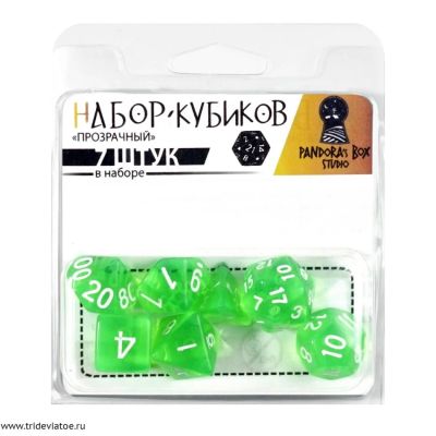 Лот: 8229158. Фото: 1. Кубики ДНД Прозрачные (D&D) 7... Настольные игры, карты