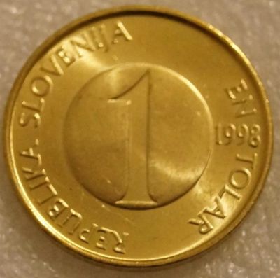 Лот: 7953229. Фото: 1. 1 толлар 1998 Словения рыбки En... Европа