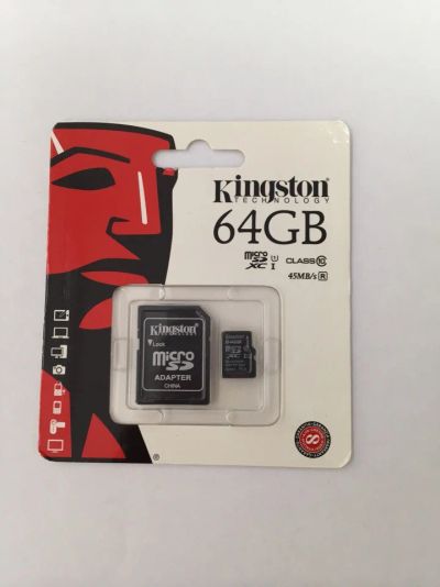 Лот: 10086776. Фото: 1. 64 Gb MicroSDHC карта памяти Kingston... Карты памяти