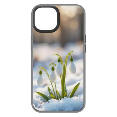 Лот: 25135213. Фото: 1. Чехол Krutoff Soft Case "Подснежники... Чехлы, бамперы