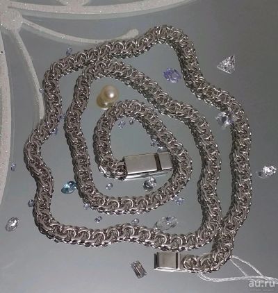 Лот: 13221498. Фото: 1. Цепь серебреная НОВАЯ Арабский... Цепочки