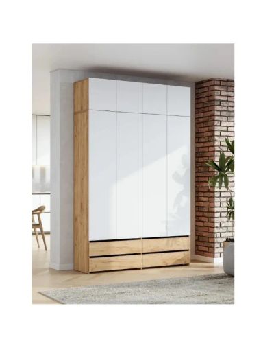 Лот: 25882239. Фото: 1. ШКАФ 150 АБРАУ 4-х дверный с антресолью... Шкафы, шкафы-купе