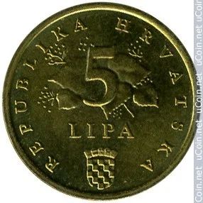 Лот: 19268248. Фото: 1. Хорватия 5 лип, 2009 есть 2 шт. Европа