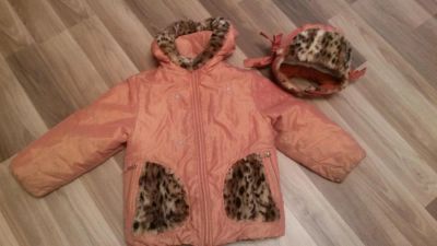 Лот: 6015343. Фото: 1. Зимняя куртка "Шалуны" + шапка... Верхняя одежда