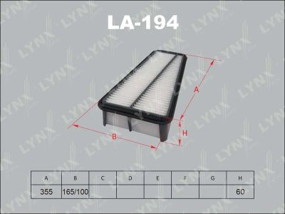 Лот: 13357169. Фото: 1. Lynx LA-194 Воздушный фильтр. Расходные материалы