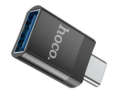 Лот: 20885799. Фото: 1. OTG Hoco UA17 Type-c папа to USB... Дата-кабели, переходники