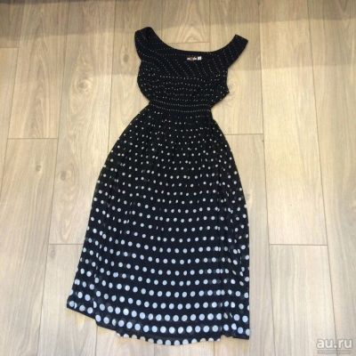 Лот: 8310406. Фото: 1. шифоновое платье в горох. Платья