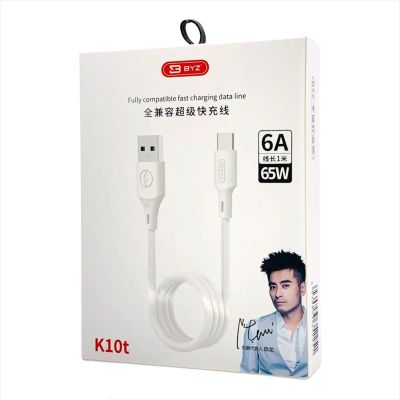 Лот: 22147534. Фото: 1. КАБЕЛЬ BYZ K10t USB->Type-C 65W... Дата-кабели, переходники