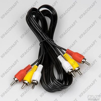 Лот: 16313431. Фото: 1. Кабель 3 RCA (Тюльпаны) - 3 RCA... Шнуры, кабели, разъёмы