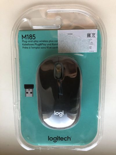 Лот: 25276102. Фото: 1. Беспроводная мышь Logitech M185. Клавиатуры и мыши