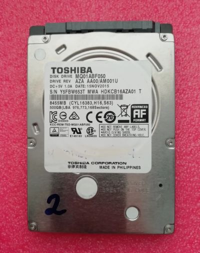 Лот: 18937576. Фото: 1. Жесткий диск Toshiba SATA-II 2... Жёсткие диски (HDD)