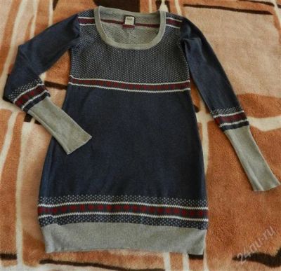 Лот: 1414363. Фото: 1. трикотажное платье -туника BERSHKA... Платья
