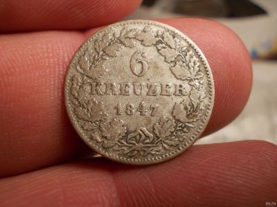 Лот: 15311909. Фото: 1. Редкое старинное серебро-6 крейцеров... Россия до 1917 года
