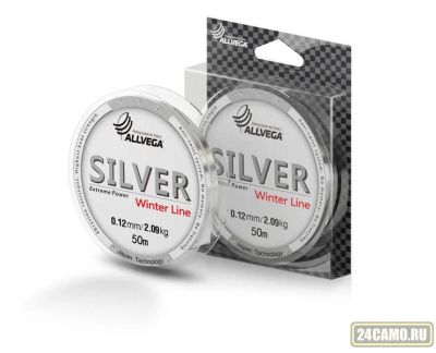Лот: 13154257. Фото: 1. Леска ALLVEGA "Silver" 0.12мм... Леска, блесны, крючки, мормышки