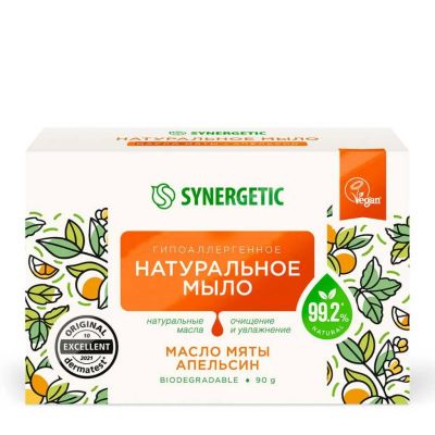 Лот: 24845289. Фото: 1. Мыло Synergetic, Масло мяты и... Уход за телом