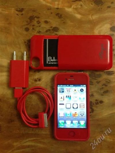 Лот: 2351761. Фото: 1. полностью красный iphone 4s 16gb... Смартфоны