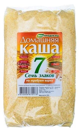 Лот: 16087035. Фото: 1. ЭкоПродукт Каша 7 злаков Домашняя... Готовые блюда