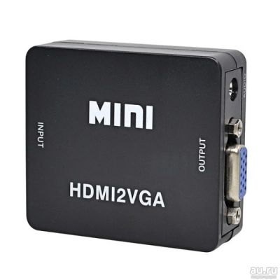 Лот: 16186077. Фото: 1. Адаптер HDMI - VGA mini в упаковке... Шнуры, кабели, разъёмы