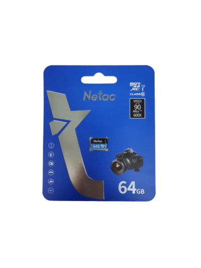 Лот: 20177673. Фото: 1. 'Карта памяти MicroSDXC 64GB Netac... Карты памяти