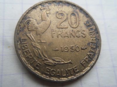Лот: 22171399. Фото: 1. Франция 20 франков 1950. Европа