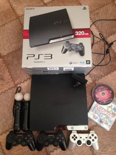 Лот: 5631368. Фото: 1. Playstation 3 (ps3) slim, 320гб... Игровые приставки, консоли