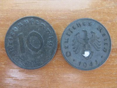Лот: 11304892. Фото: 1. Германия 3 Рейх. 10 рейхспфеннигов... Германия и Австрия