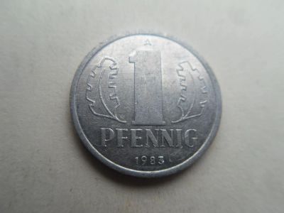 Лот: 10419286. Фото: 1. Германия (ГДР) 1 пфенниг 1983. Германия и Австрия