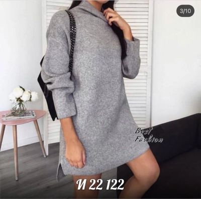 Лот: 25899501. Фото: 1. Вязанная туника Размер 44-46. Платья