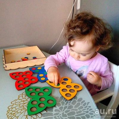 Лот: 16011669. Фото: 1. Мозаика "Бабочки"/"Машинки" (Дерево... Развивающие