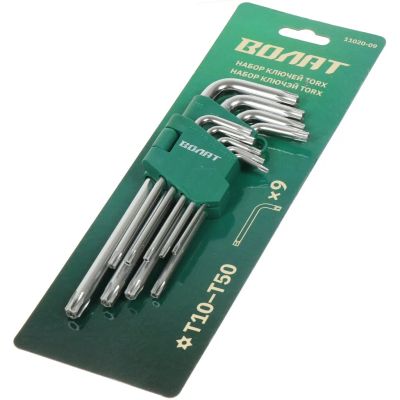 Лот: 24098730. Фото: 1. Набор ключей Torx, 9 предметов... Ручной инструмент