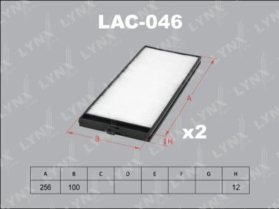 Лот: 13356826. Фото: 1. Lynx LAC-046 Салонный фильтр. Расходные материалы