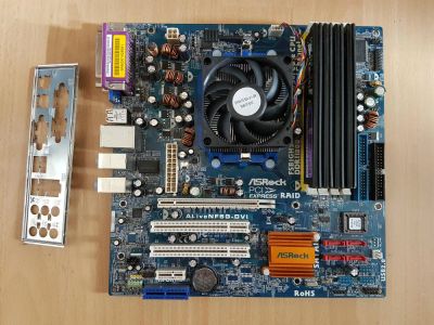 Лот: 9959741. Фото: 1. Комплект Asrock ALive NF6G-DVI... Материнские платы