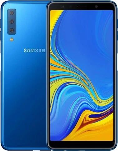 Лот: 12644407. Фото: 1. Samsung Galaxy A7 2018 64GB Синий... Смартфоны