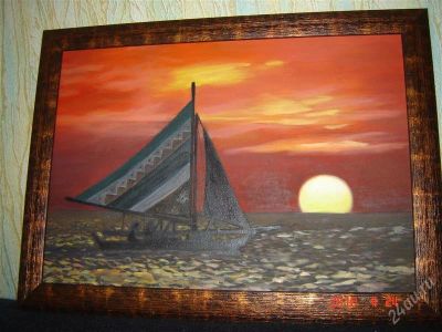 Лот: 787242. Фото: 1. Картина "Прогулка" 40*50. Картины, гравюры