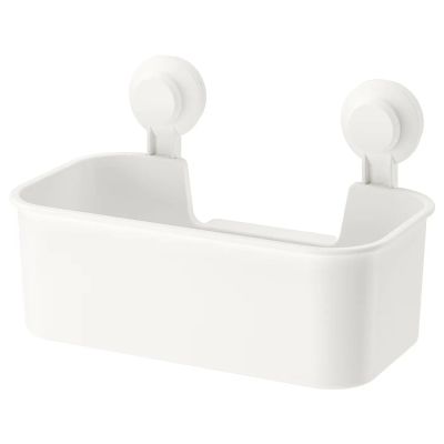 Лот: 19907123. Фото: 1. Корзина на присосках, белый IKEA... Крючки, вешалки