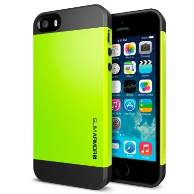 Лот: 3562788. Фото: 1. Spigen SGP Slim Armor (Lime) для... Чехлы, бамперы
