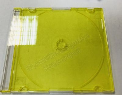 Лот: 11526749. Фото: 1. CD-box Slim 12см, 5mm Оrange Оранжевый... CD, DVD, BluRay