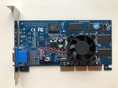 Лот: 21094834. Фото: 1. AGP 32Mb GeForce 2 MX400 VC-GF2MX4-32M... Видеокарты
